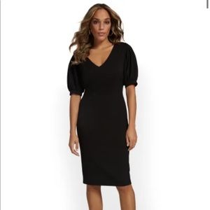 Puff Sleeve Sheath Dress